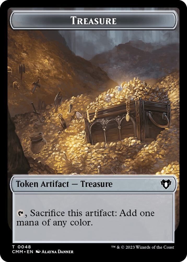 Treasure // Emblem - Ob Nixilis of the Black Oath Double-Sided Token