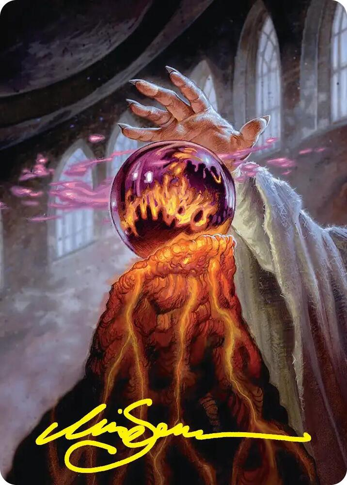 PalantÃr of Orthanc Art Card (Gold-Stamped Signature)