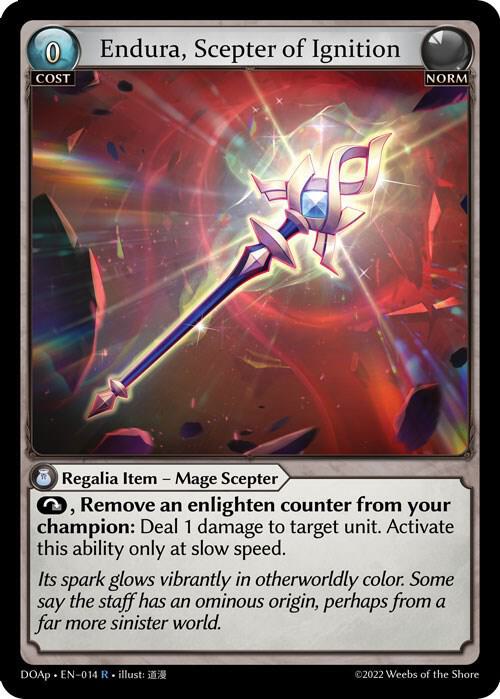 Endura, Scepter of Ignition