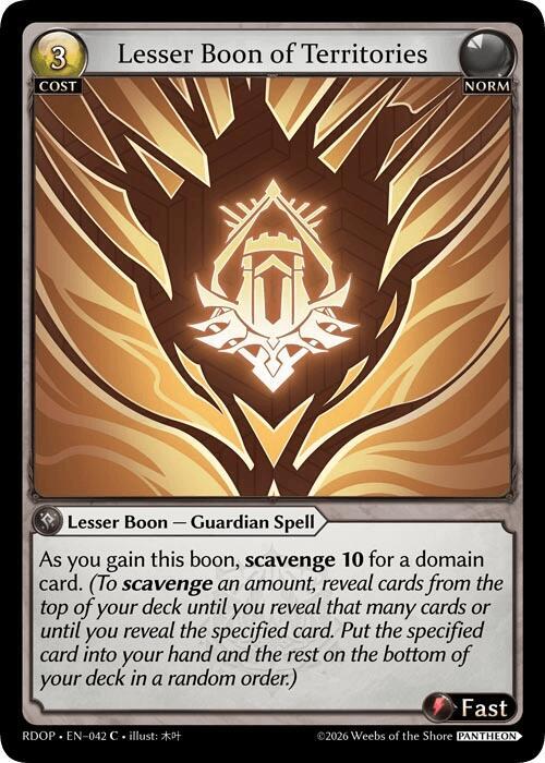 Lesser Boon of Territories