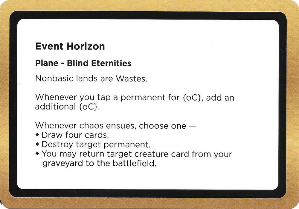 Event Horizon (Black Lotus Unknown Planechase)