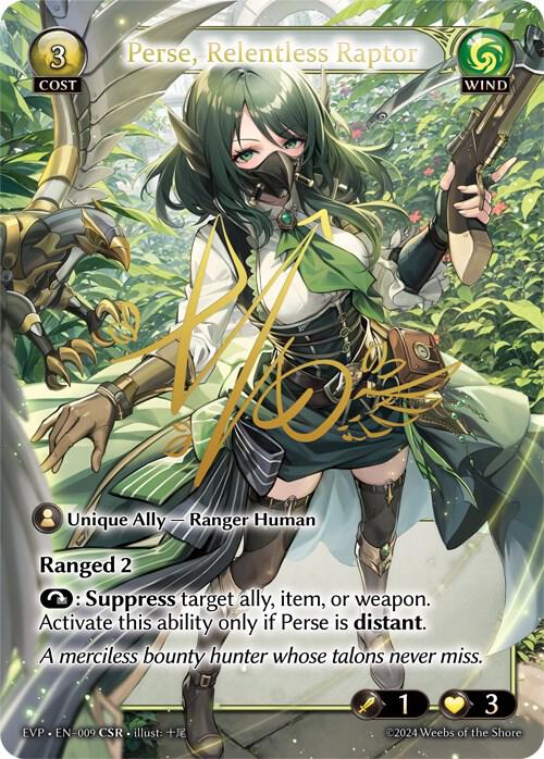 Perse, Relentless Raptor