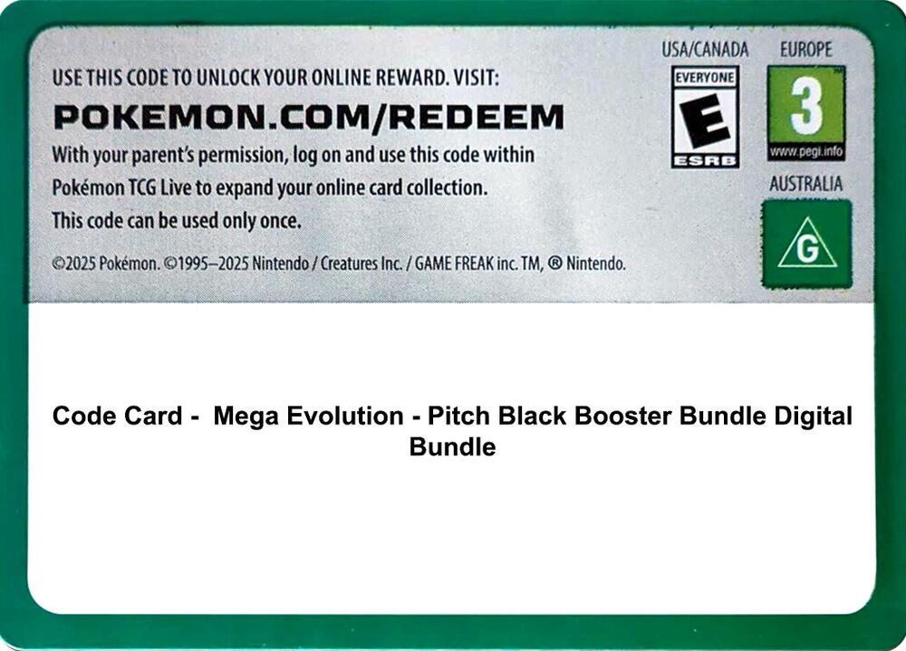 Code Card - Pitch Black Booster Bundle
