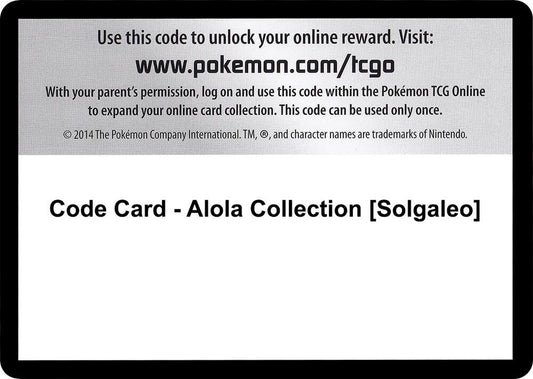 Code Card - Alola Collection [Solgaleo]