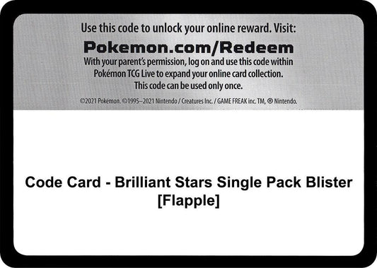 Code Card - Brilliant Stars Single Pack Blister [Flapple]