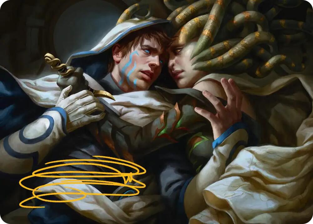 Vraska's Final Mercy Art Card (Gold-Stamped Signature) [Art Series: Reality Fracture]