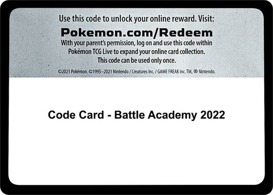 Code Card - Battle Academy 2022