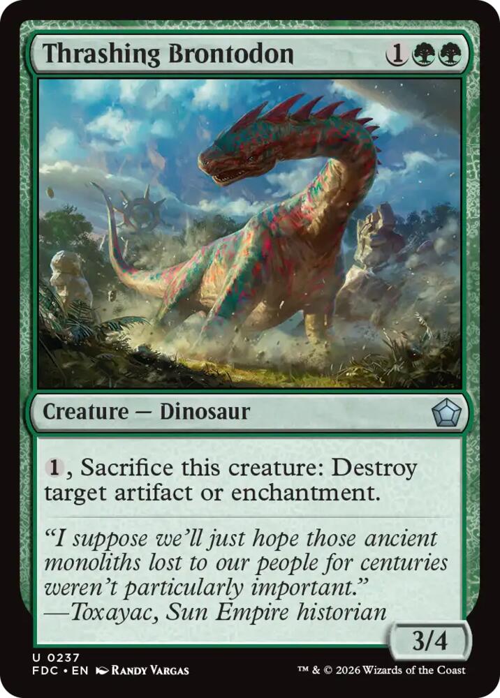 Thrashing Brontodon [Commander: Foundations]