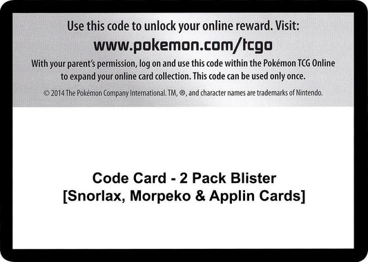 Code Card - 2 Pack Blister [Snorlax, Morpeko & Applin Cards]
