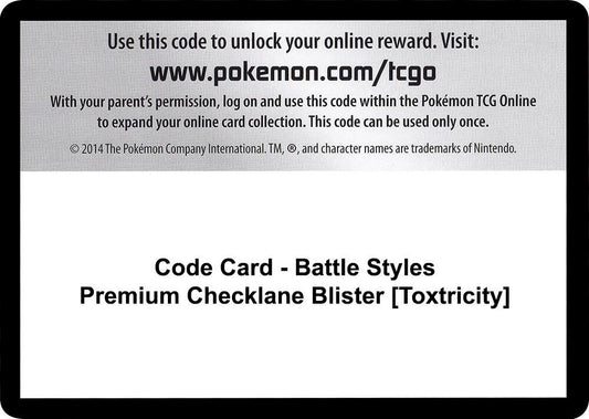Code Card - Battle Styles Premium Checklane Blister [Toxtricity]
