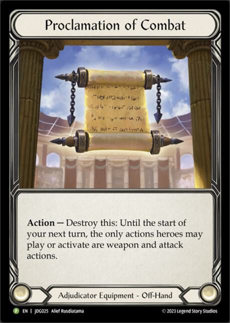 Proclamation of Combat - JDG025