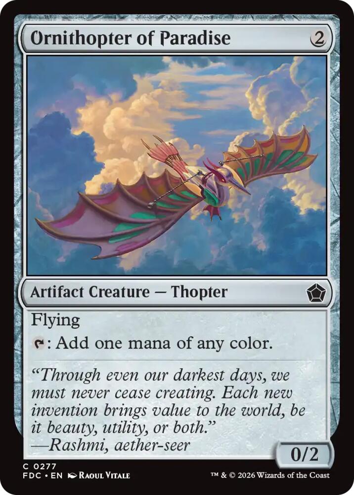 Ornithopter of Paradise [Commander: Foundations]