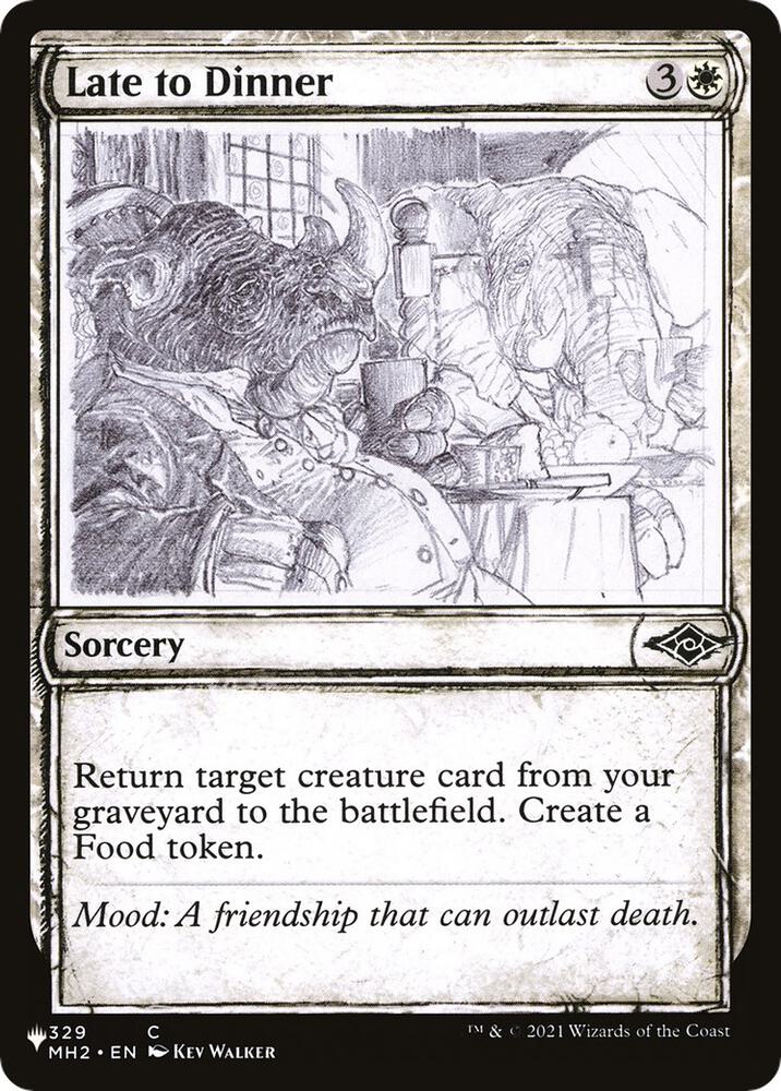 Late to Dinner (Showcase)