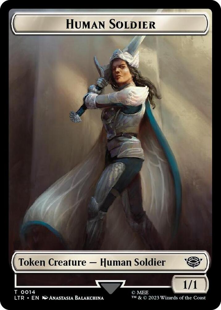 Human Soldier (0014) // Food (0022) Double-Sided Token (Surge Foil)