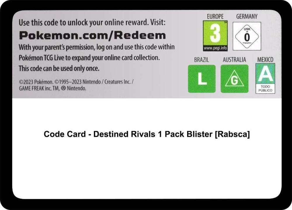 Code Card - Destined Rivals 1 Pack Blister [Rabsca]