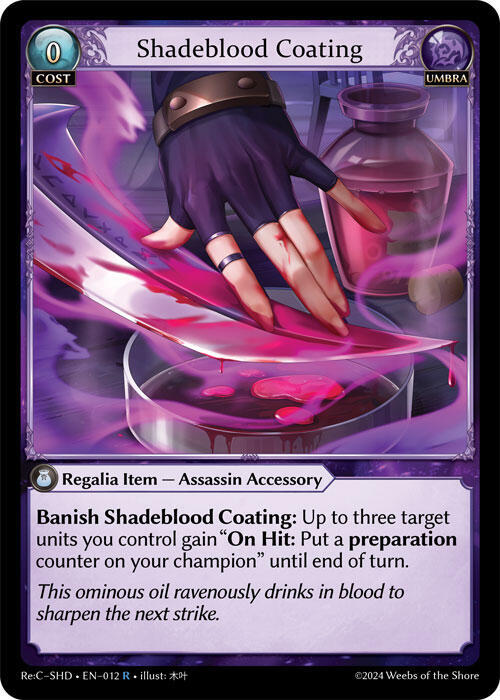 Shadeblood Coating