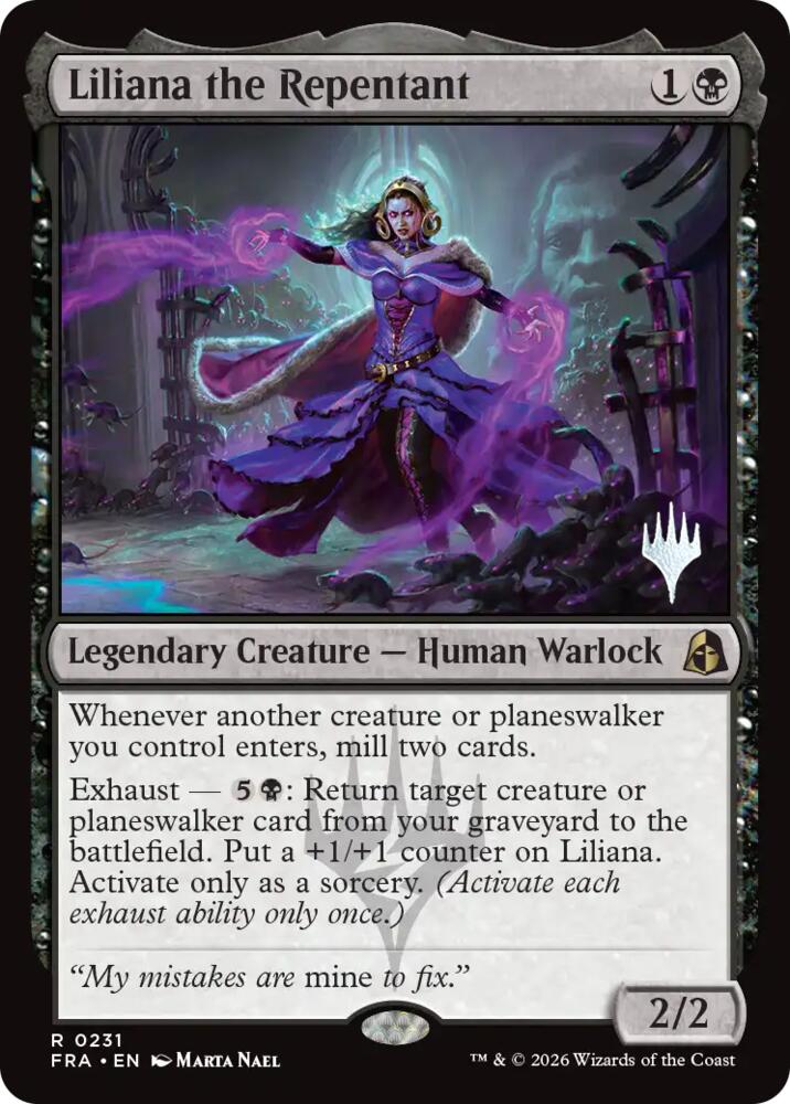 Liliana the Repentant [Promo Pack: Reality Fracture]