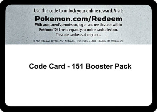 Code Card - 151 Booster Pack