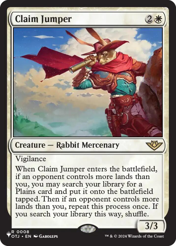 Claim Jumper [The List Reprints]