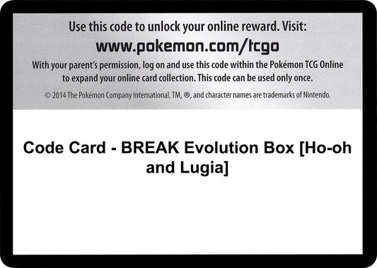 Code Card - BREAK Evolution Box [Ho-oh and Lugia]