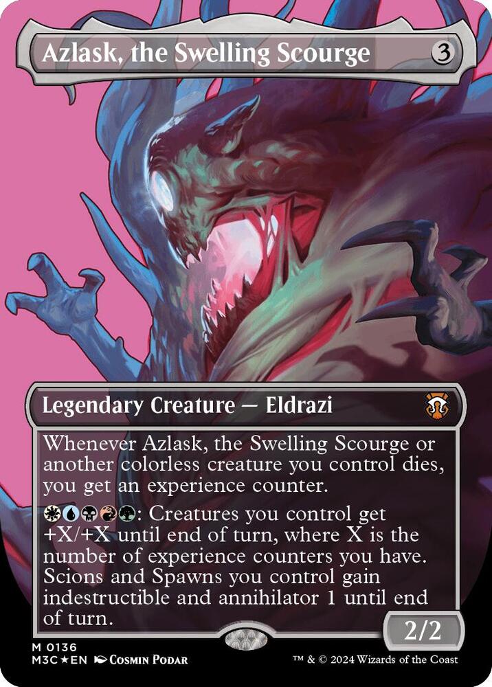 Azlask, the Swelling Scourge (Borderless) (Ripple Foil)