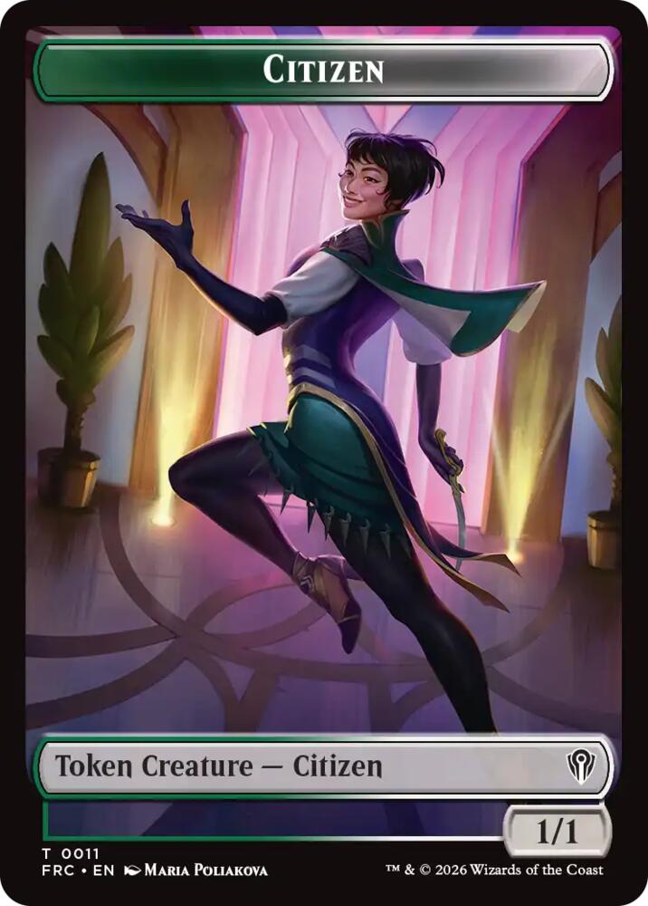 Citizen // Phyrexian Mite Double-Sided Token [Commander: Reality Fracture]