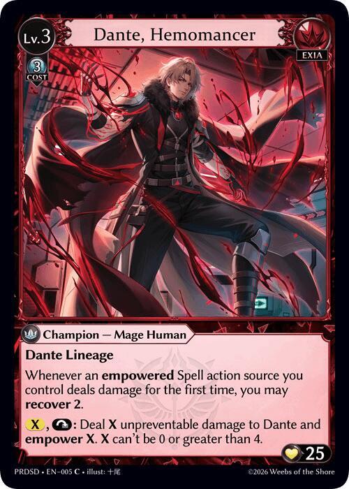 Dante, Hemomancer