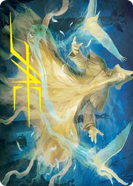 Heron-Blessed Geist Art Card (Gold-Stamped Signature)