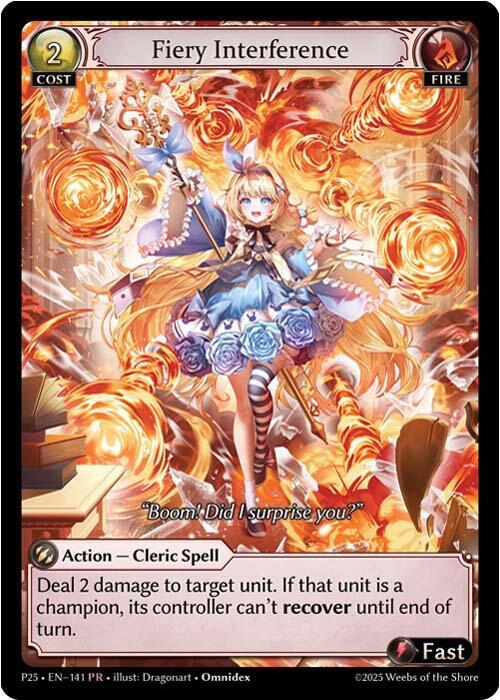 Fiery Interference [Promotional Cards]