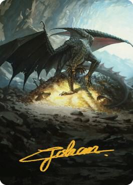 Ancient Copper Dragon Art Card (4/81) (Gold-Stamped Signature)
