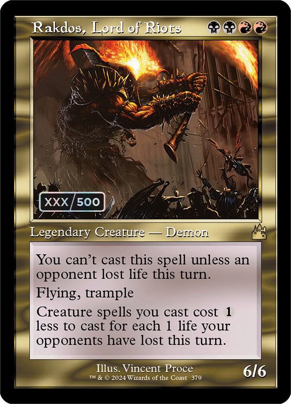 Rakdos, Lord of Riots (Retro Frame) (Serial Numbered)