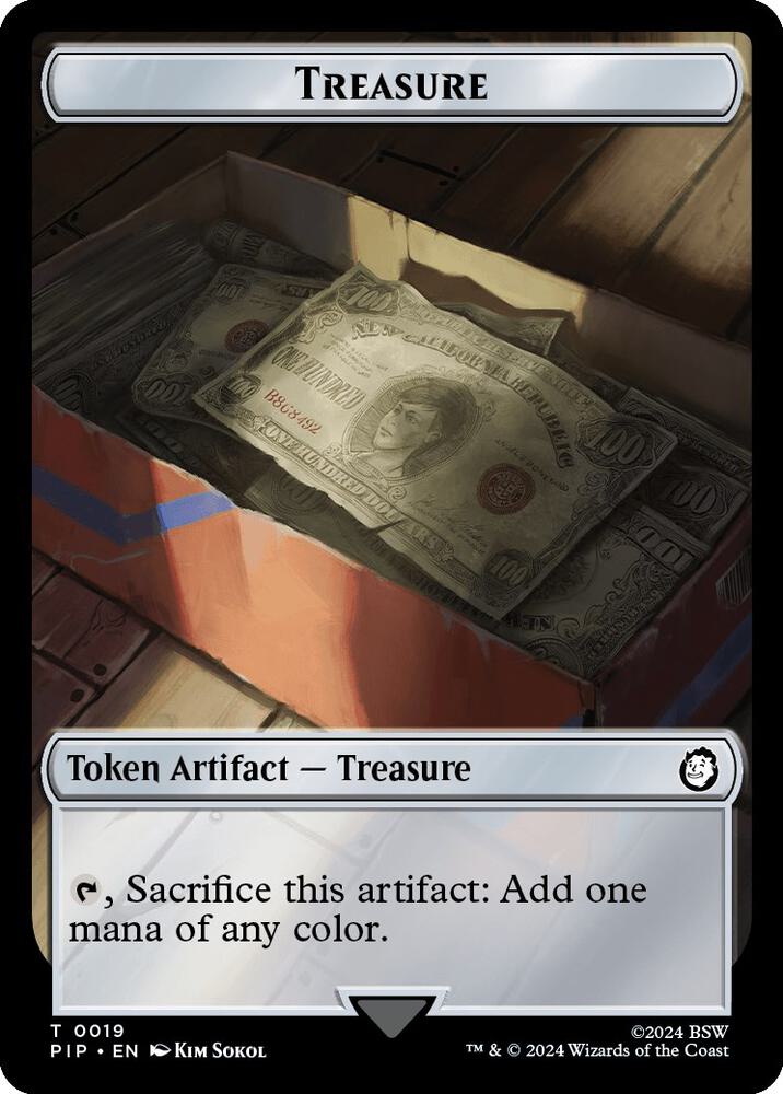 Treasure (0019) // Robot Double-Sided Token [Universes Beyond: Fallout]