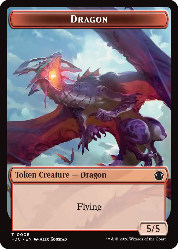 Dragon (0008) // Dragon (0009) Double-Sided Token