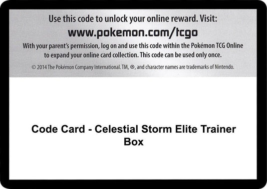 Code Card - Celestial Storm Elite Trainer Box