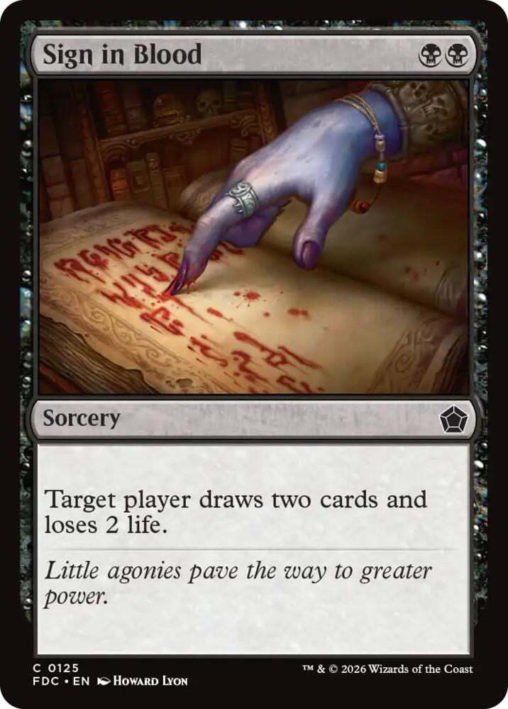 Sign in Blood [Commander: Foundations]