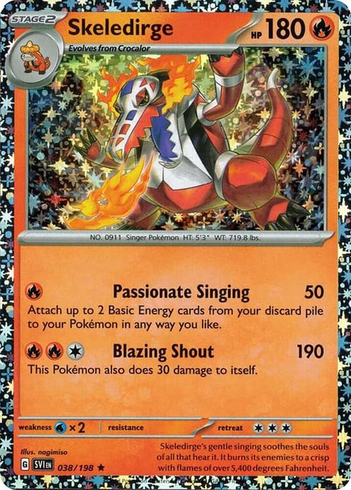 Skeledirge - 038/198 (Sparkle Holo)