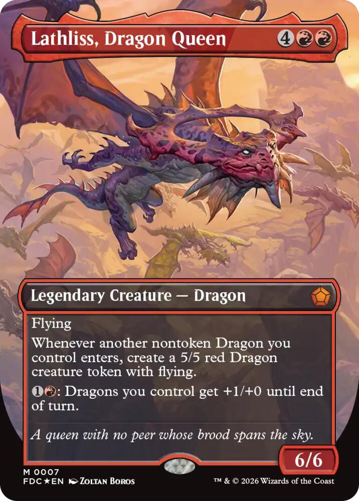 Lathliss, Dragon Queen (Borderless) [Commander: Foundations]
