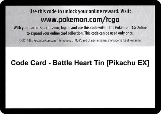Code Card - Battle Heart Tin [Pikachu EX]